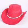 Popular European and American classic suede western cowboy hat men's and women's fashion LO style peach heart cowboy hat