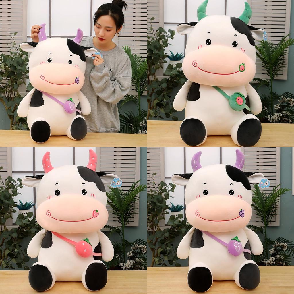 Soft Plush Fruit Cow Backpack Plush Toy For Children Gift