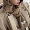 Highly Recommended! Korean Dongdaemun Knitted Wool-Blend Scarf - Winter Solid Color Korean Style Neckwear