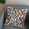 2D Colorful Birds Pattern Decorative Pillow Cover Pattern Cushion Cover Suitable For Sofa Bedroom Car Pillow Cover