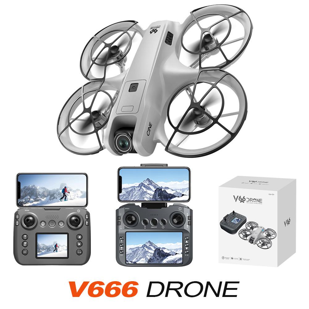 Original MINI V666 Max Drone 5.5 in Large Screen 4K Professional WIFI 5G Dron Obstacle Avoidance Brushless Altitude Headless Mode RC Quadcopter Toys