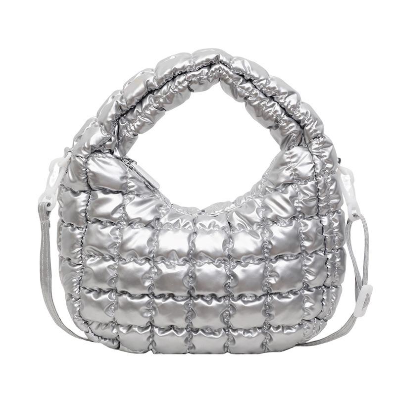 Cotton bag women's summer new fashion niche design messenger bag portable plaid dumpling bag