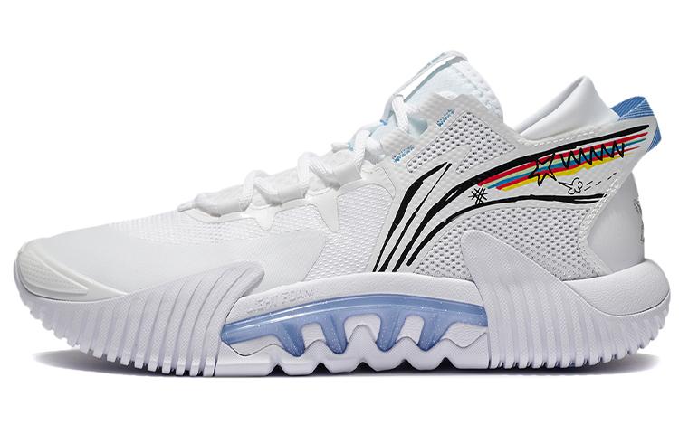 Li Ning Badfive 2 Low Basketball Shoes Men s Low Top White/Blue ABFT029-1 41.5