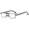 Folding Reading Glasses, Fashionable Full Frame Metal Ultra-Light And Thin Old Light Glasses, Anti-Blue Portable High Definition Glasses