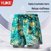 Men's Plus Size Anti-Embarrassment Swim Trunks Boxer Briefs and Swim Gear Set
