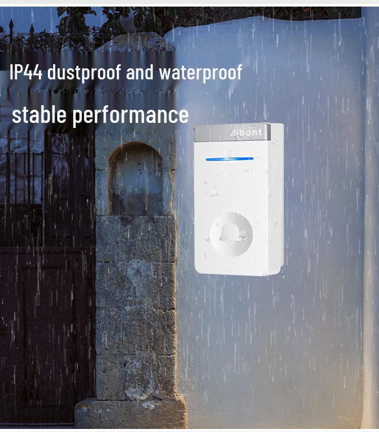 Wireless Waterproof Self-Powered Smart Doorbell with UK Plug