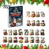 Christmas Advent Calendar 24 Days with 2D Flat Acrylic Possum Pendants, Hanging Ornaments Festive Countdown for Tree Decoration And Holiday