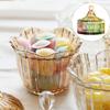 Beautiful European Style Multicolored High Transparency Glasses Candy Storage Jar for Decors and Organization at Homes