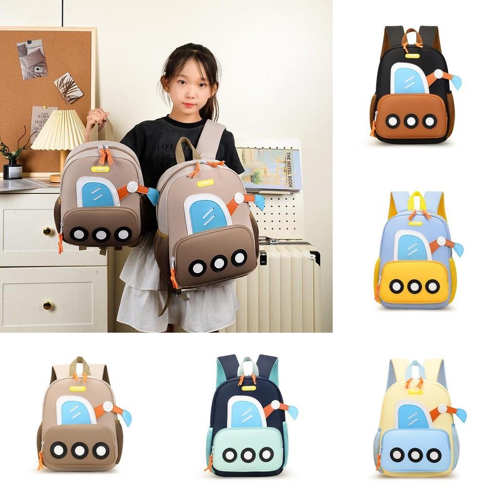 Cartoon Children Excavator Little Backpack With Adjustable Straps For School