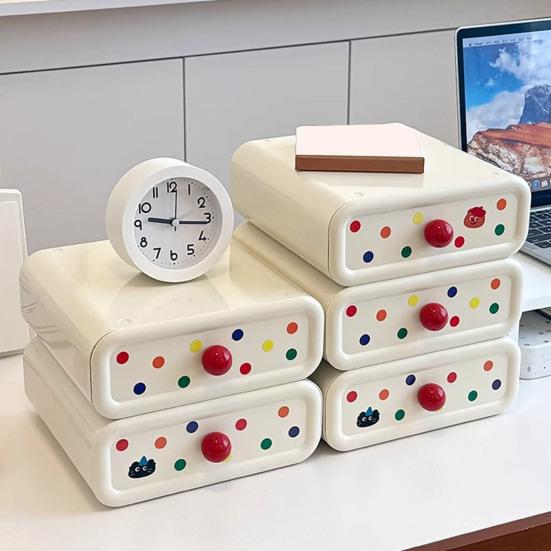 Caja de Almacenamiento de Gran Capacidad Tipo Cajón Organizador Fácil de Sacar Caja de Almacenamiento de Plástico Duradero para Accesorios del Cabello Joyería Artículos Varios