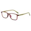 Square Anti Blue Flexible Ultralight Reading Glasses for Men Presbyopic Eyeglasses Strength