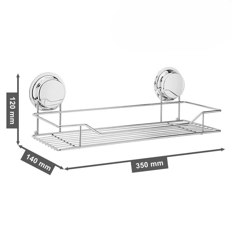 Toilet Suction Cup Storage Rack No Drilling Bathroom Kitchen Storage Box Wall Mounted Makeup Shelves Shower Gel Organizer Holder