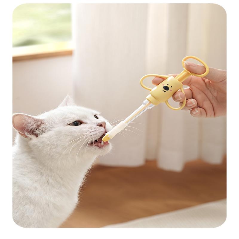 Cute Pet Pill Dispenser With Soft Silicone Tip Easy Grip Handle For Feeding Medicine To Pet Cats Dogs Small Pets At Home