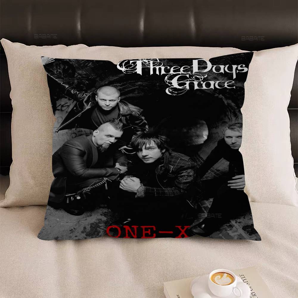 Rock Band TThree Days Grace Cushion Cover Pillow Cover Decor Pillowcase Printed Cushion Case For Couch