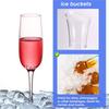 M-Modern-Clear Plastic Ice Bucket Bar Beer Wine Champagne Cooler For Home Kitchen Beverage Drinks Cooling Container