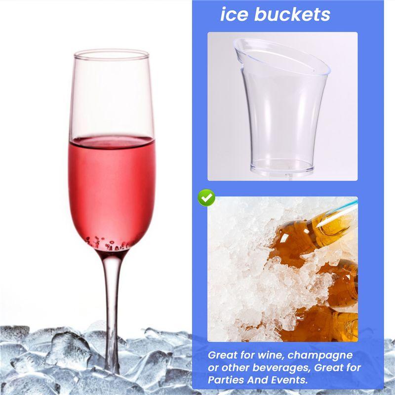 M-Modern-Clear Plastic Ice Bucket Bar Beer Wine Champagne Cooler For Home Kitchen Beverage Drinks Cooling Container