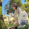 Einfacher und großvolumiger Hirse-Rucksack, leichter Tagesrucksack, transparente Schultasche für Studentinnen, Baby-Tasche für Männer.