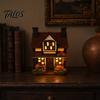 Lampe Maison Citrouille Style Rétro, Maison Citrouilles Illuminées Vintage, Figurine Manoir Illuminé Halloween, Décor Intérieur, Veilleuse Nuit d'Automne