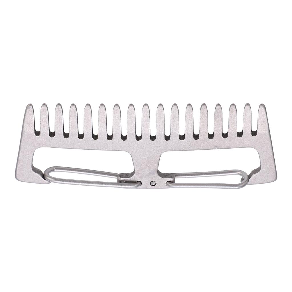 Titanium Alloy Comb Outdoor EDC Portable Antistatic Lightweight Comb Buckle Camping Tool