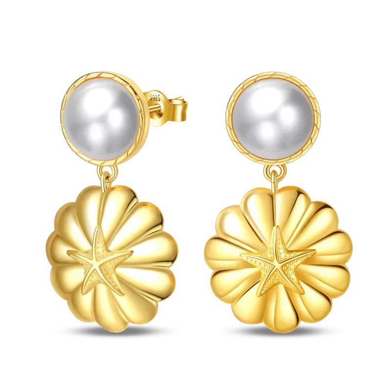 Original New In 925 Silver Gold Star And Moon Pave Colored Zircon Earrings For Women Trending Fashion Jewelry Birthday Gift
