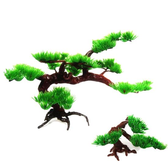 Artificial Pine Realistic Dismountable Plastic Miniature Simulation Bonsai for Fish Tank