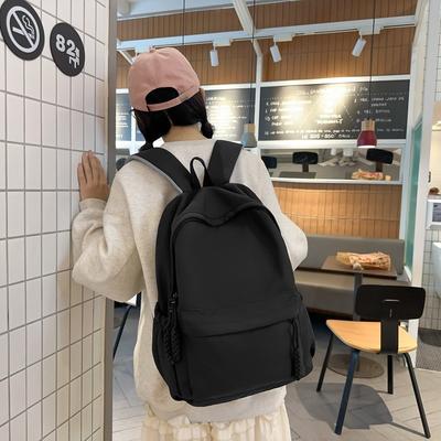 Large Capacity Backpack New Backpack College Style Temperament Simple Schoolbag