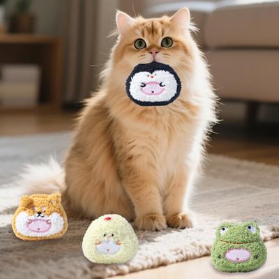 Pet Toy Cartoon Animal Shape Bite-Resistant Plush Toy with Dual Sound Design Mini Portable Size Crinkle Sound Pet Dog Toy