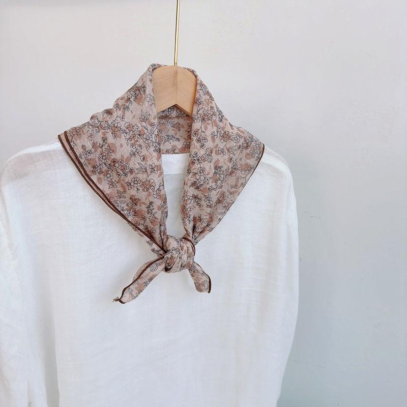 65*65cm Small Square Scarf Neck Protection Versatile Women Soft Hair Scarf Square Handkerchief Ladies Foulard Hijab