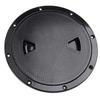 8in Round Deck Plate UV Resistant Black Inspection Hatch Cover for Marine Boat RV