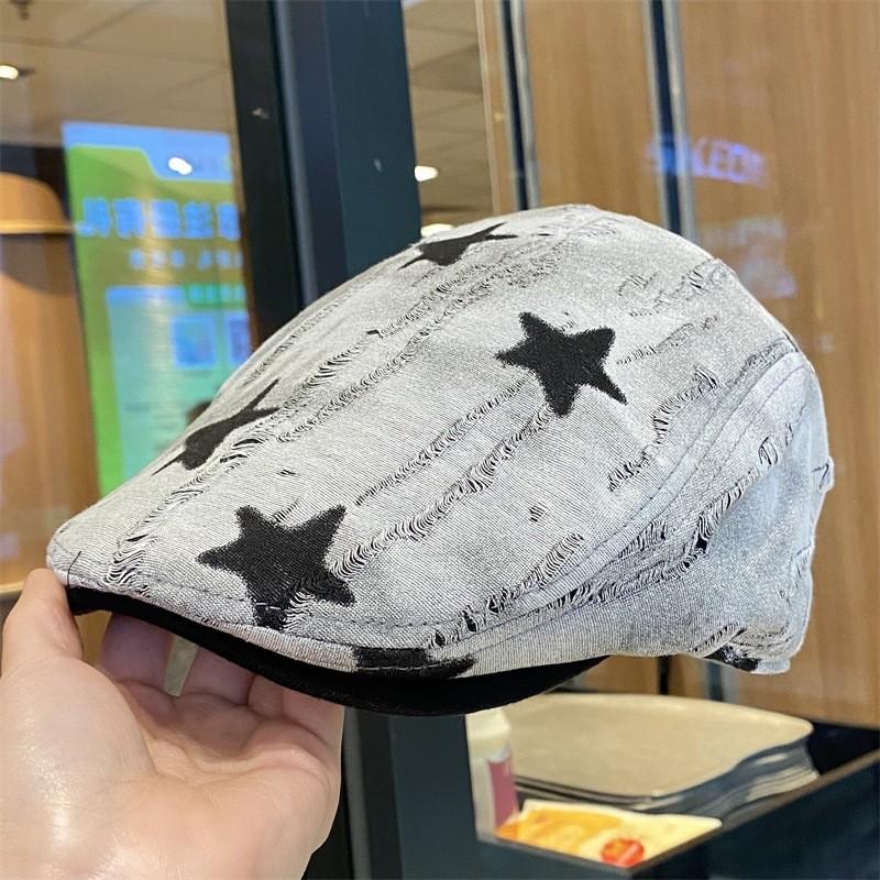 Star Pattern Vintage Baseball Cap For Women With Sun Protection And Breathability Summer Style