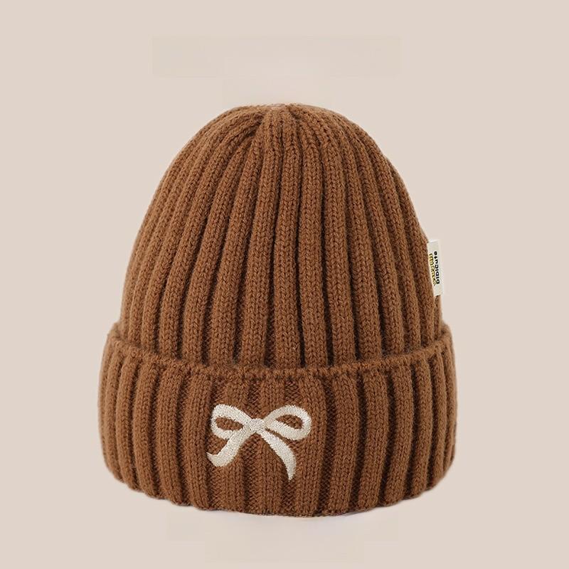 Knit Hat With Butterfly Bow For Winter Warmth And Outdoor Comfort For Women