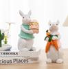 Bunny Ornaments Resin Craft Egg Carrot Sculpture Easter Figurines Tabletop Ornament Easter Decorations For Office Adornment Home