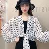 Luxury Jacquard Chiffon Shawl Leisure Half Sleeve Loose Top Trend Poncho Capes