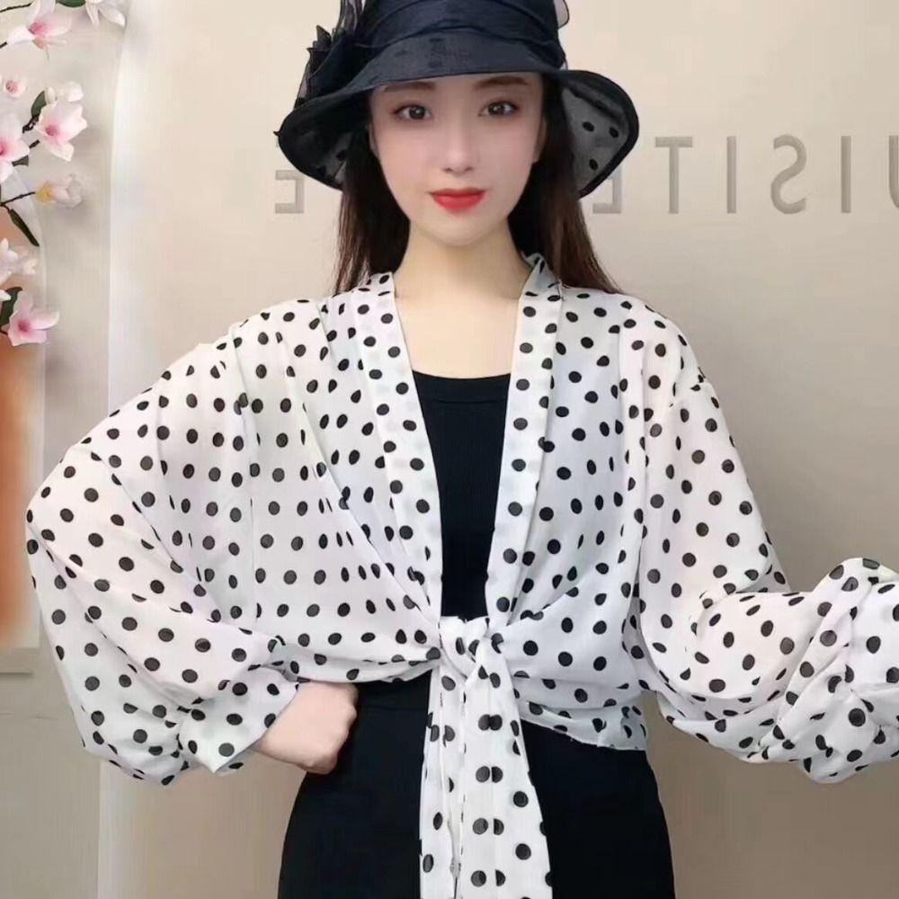 Luxury Jacquard Chiffon Shawl Leisure Half Sleeve Loose Top Trend Poncho Capes