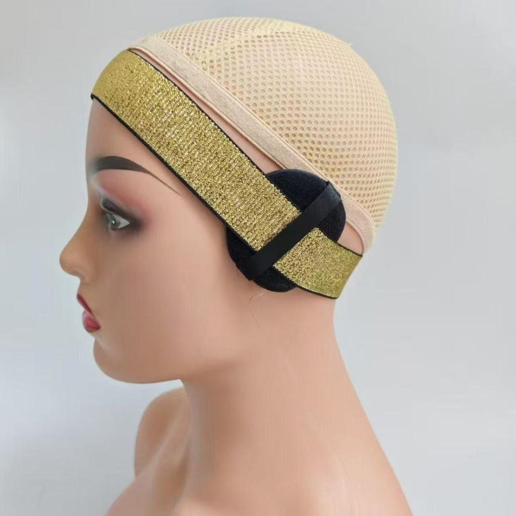 Adjustable Elastic Wig Band with Magic Sticker - Ear-Friendly Hair Edge Fixing Strap