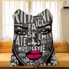 Music R-Rihanna Throw Flannel Cozy Print Blanket, Portable, Durable Machine Washable Cute Cool