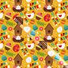 4 Sheets Coloful Cute Happy Easter Egg Bunny Gift Wrap Glossy Gift Wraps Sheet for Easter Birthday Party Baby Shower