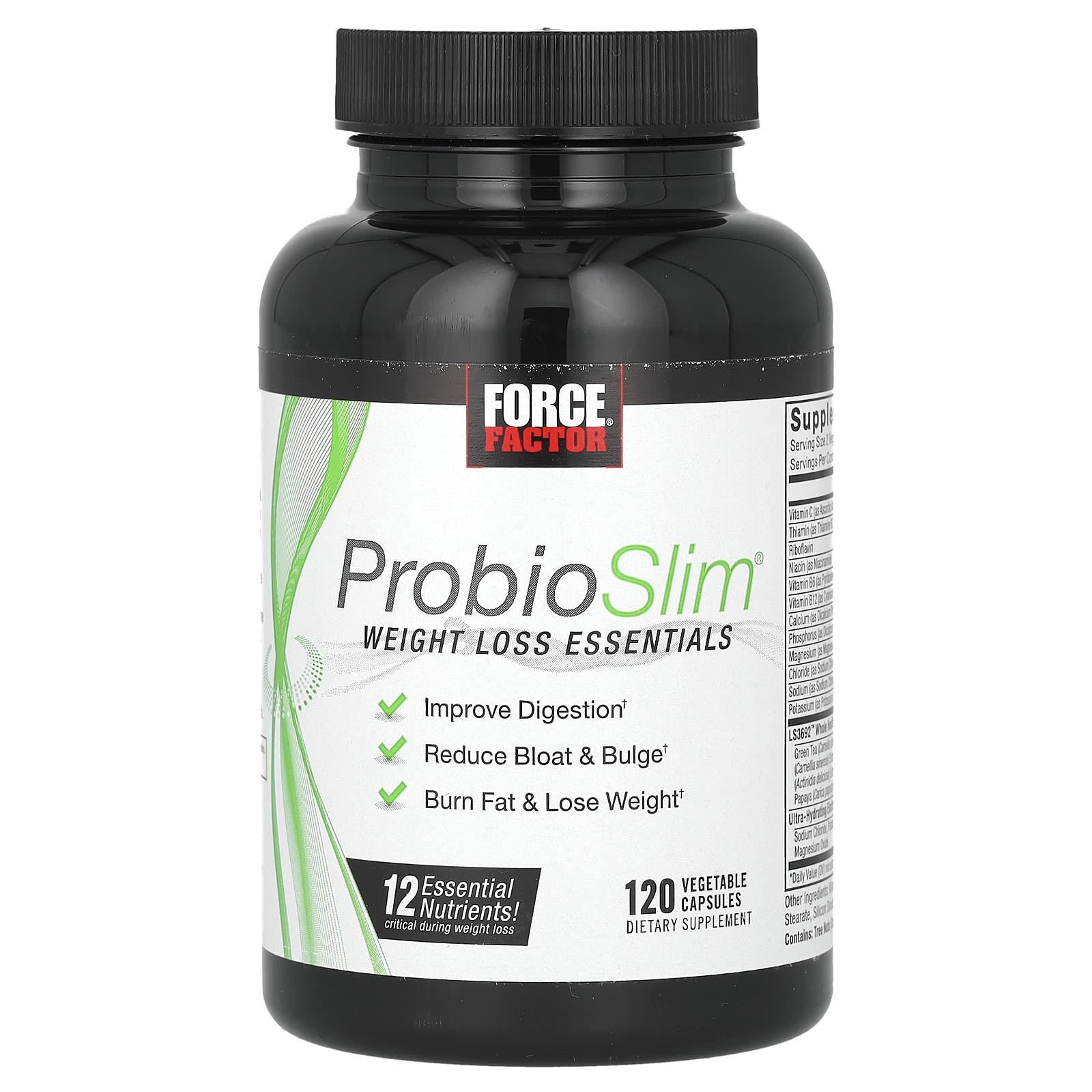 

Force Factor, ProbioSlim, Weight Loss Essentials, 120 овочевих капсул