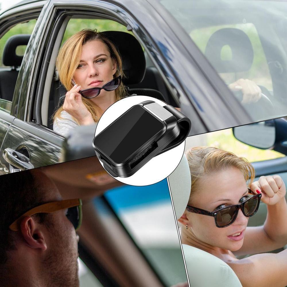 Shock-proof Car Glasses Clip Press Switch Ticket Card Mount Clips  Car Sun Visor Storage