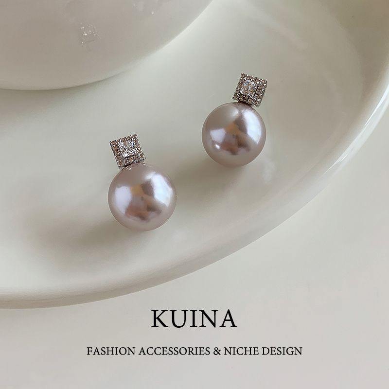 

Silver Pearl Grace Petite Earrings Exquisite Accessible Luxury Fancy New Hot-Selling Earrings Sterling Silver Needle Women s Earrings Picture Color