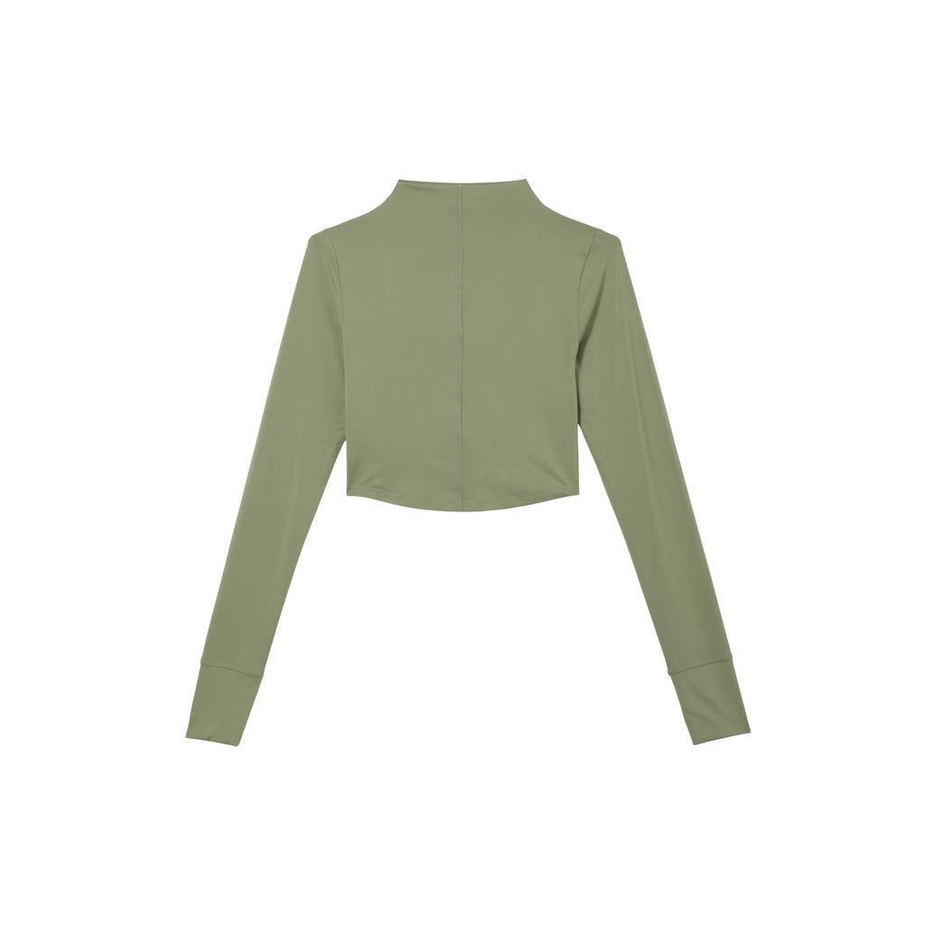 Nike Breathable Slim Fit Quick-Dry Long Sleeve Sports T-Shirt Women Tops Grass-Green FB5277-276