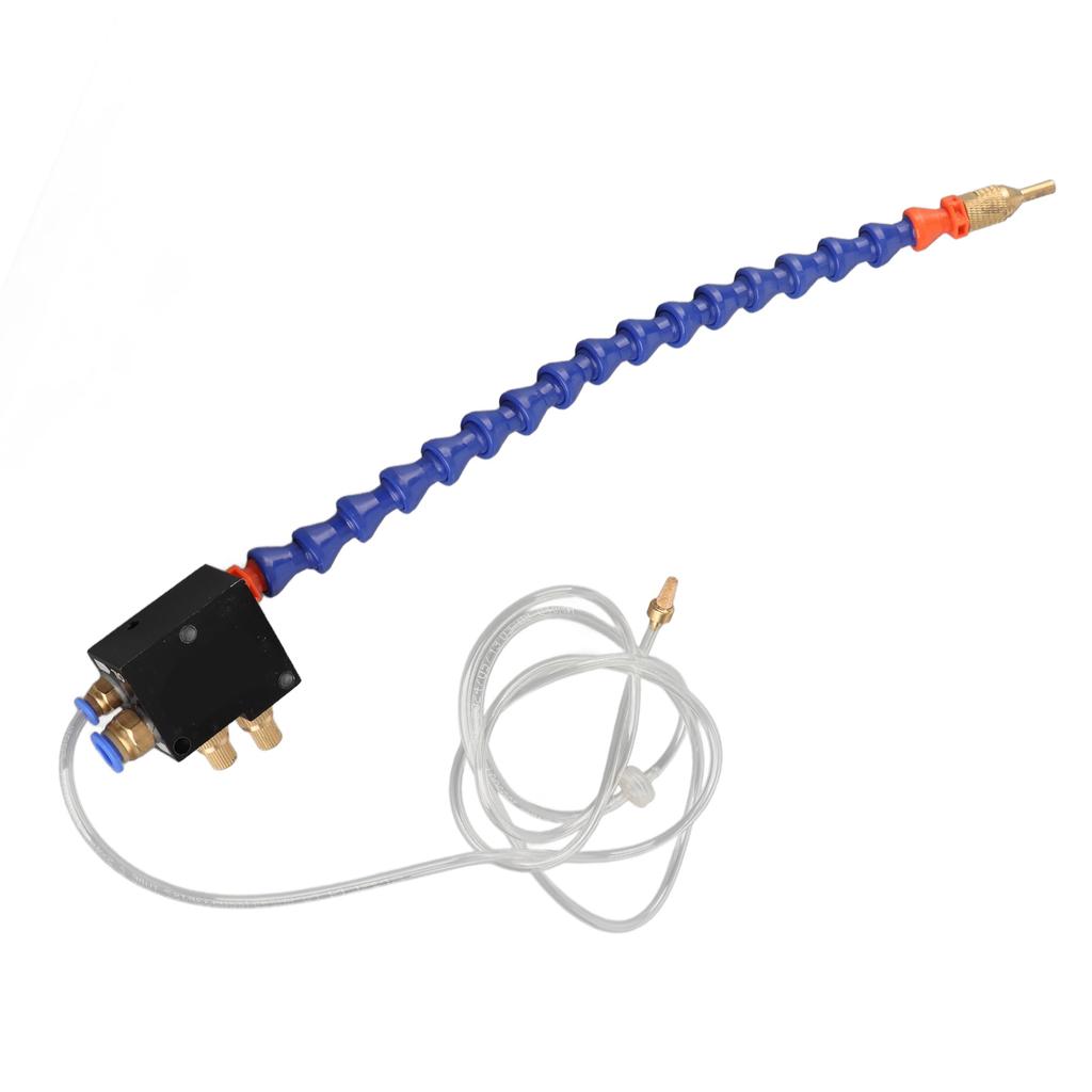 Mist Coolant Lubrication Sprayer,     , 60-80% Lubricant Savings, Plastic+Metal+Brass, Transparent Tube, For 8mm   Pipe, CNC Lathe Millin