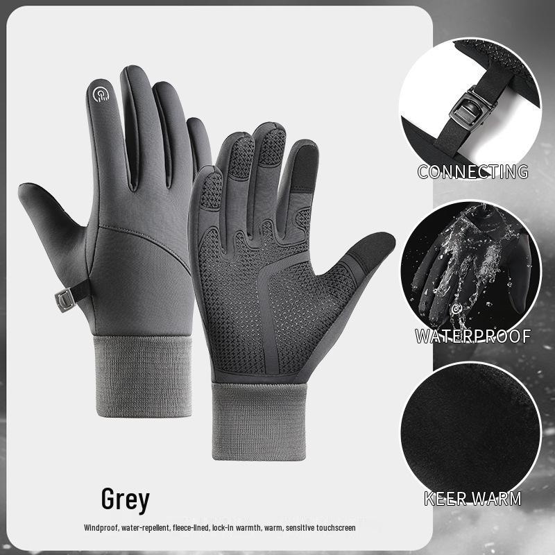 

Men’s Winter Touchscreen Cycling Gloves: Waterproof, Windproof, Fleece-Lined for Outdoor Sports L
