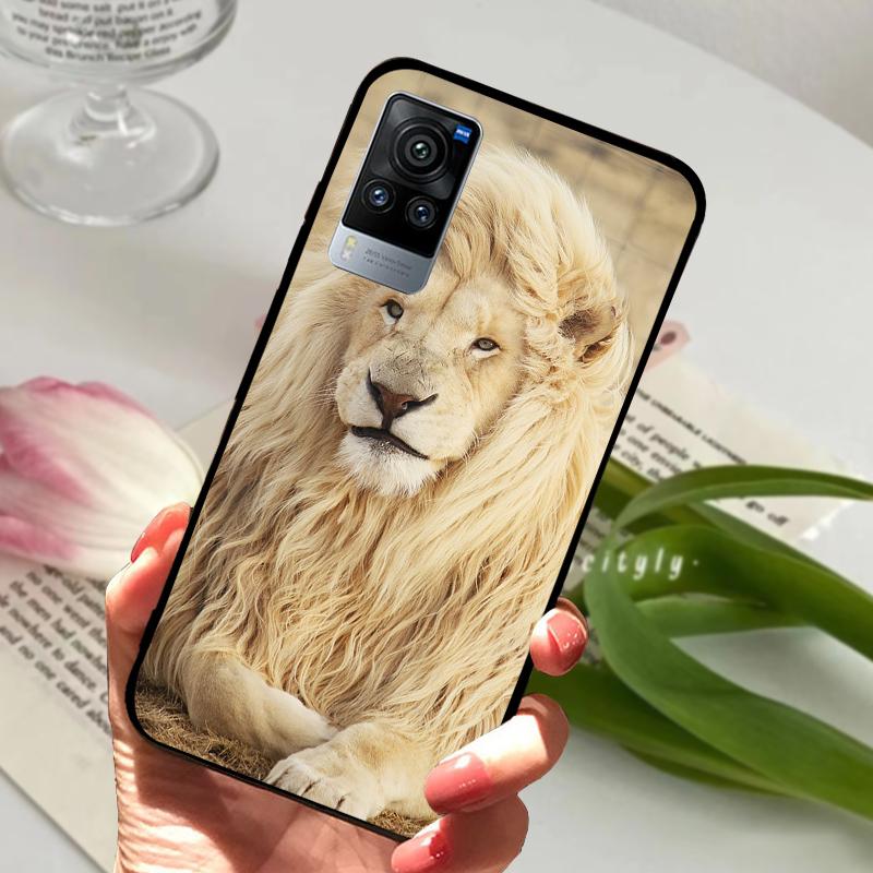 For VIVO X60 Pro 5G Case V2046 V2047A Cartoon Cute Matte Silicone TPU Soft Phone Cover For Vivo X60 X 60 Shockproof Coque Bumper