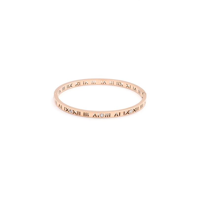 Diamond Bracelet Personalized Roman Numerals Titanium Steel Bracelet Women Do Not Fade Wind