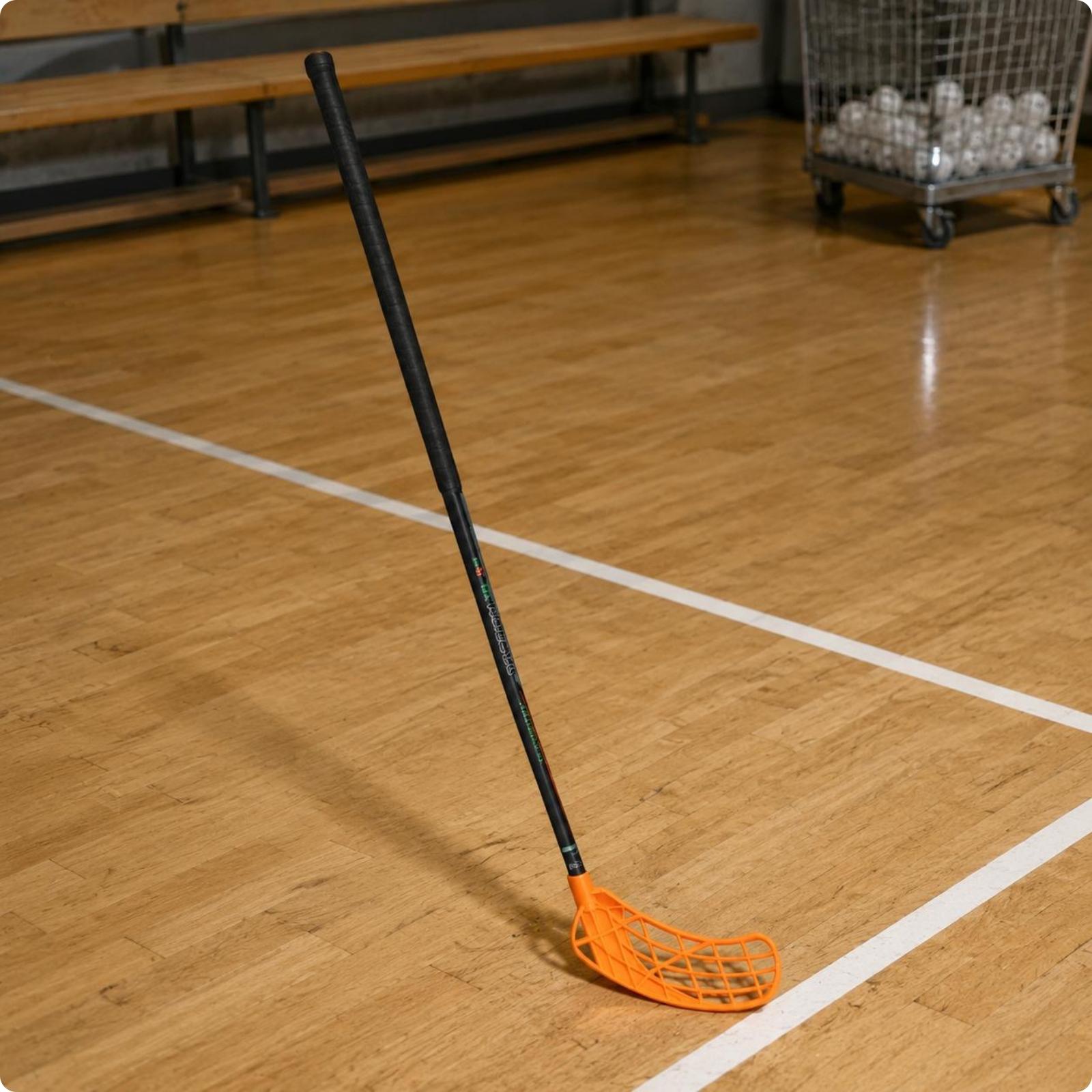 Szénszálas Floorball Ütő PU Markolatborítás Áttört Lapátos Floorball Ütő