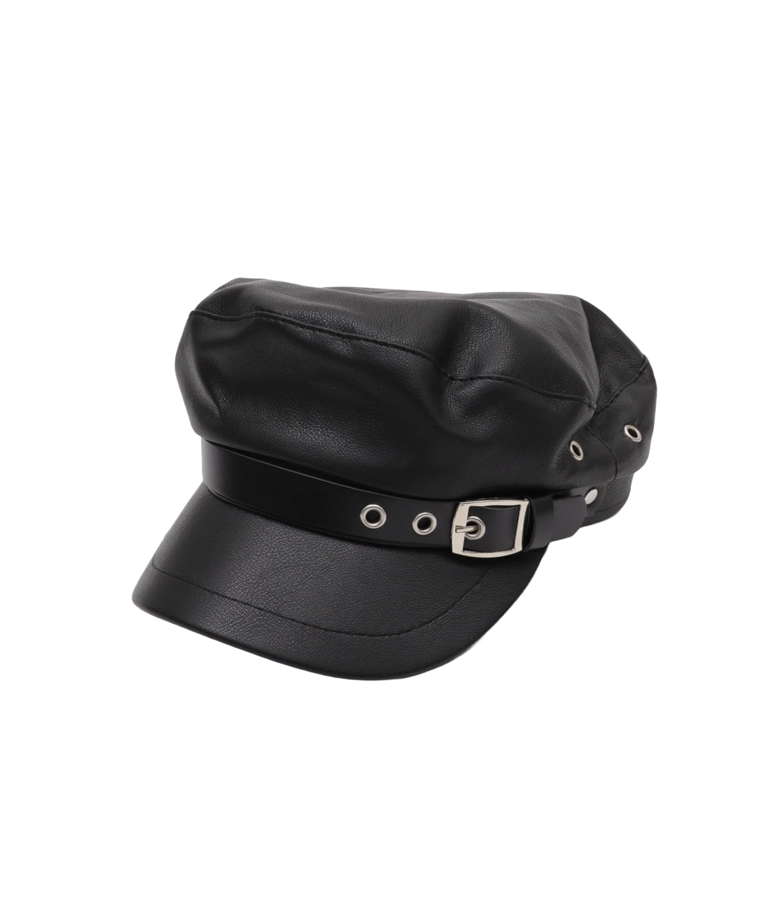 

WEGO Eyelet Belt PU Marine Size Black Women s Cap, F, чёрный