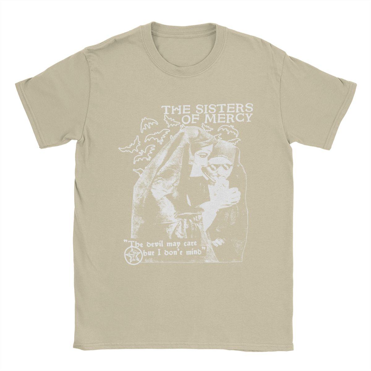 BenberFashion Heren The Sisters Of Mercy Nacht T-shirt Puur Katoen Kleding Nieuwigheid Korte Mouw Ronde Hals T-shirt Grote Maten T-shirt 3XL