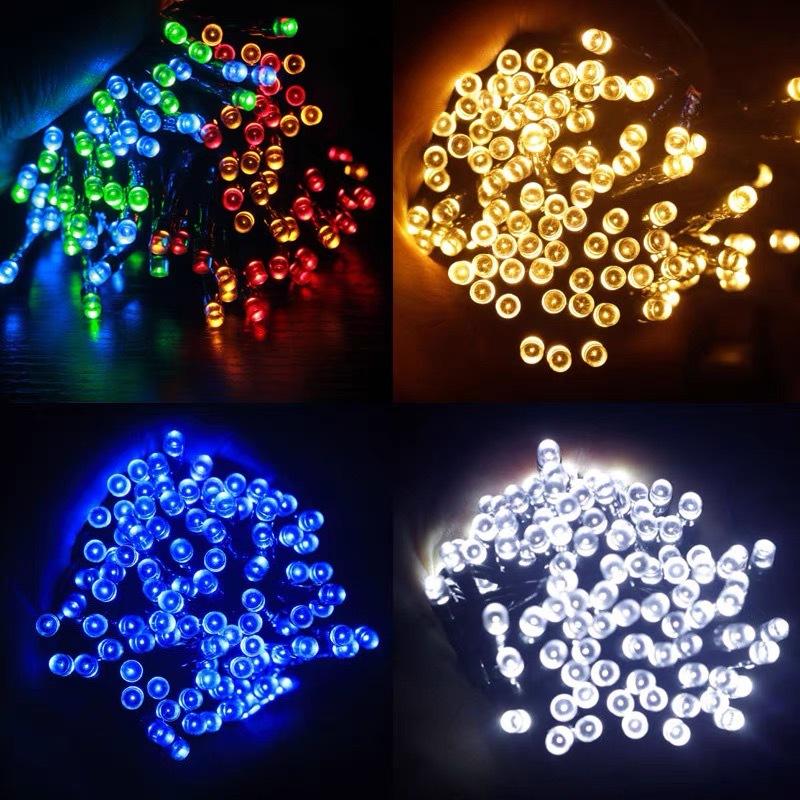12M Led Solar 100 Led Christmas Lights Outdoor Waterproof For Party Fairy Garden Xmas Tree Decoration Solar Lights