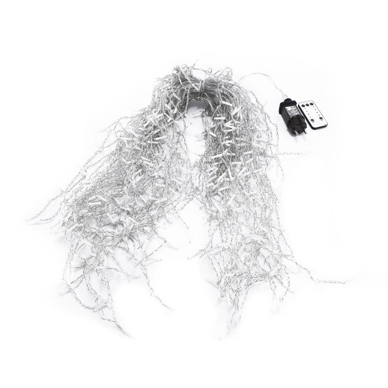 Icicle 10m 400 LED Curtain Lights, 30V Low Voltage, Connectable, 8-Mode Twinkling Christmas Waterfall Lights